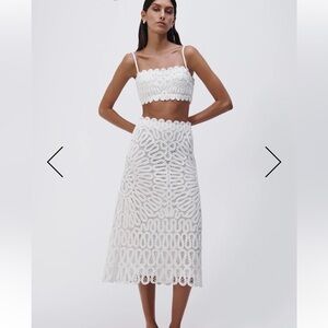 Jonathan Simkhai Fiona Crochet Top and Skirt